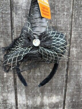 Spooky Village Light-Up Halloween Headband (Witch Hat style)